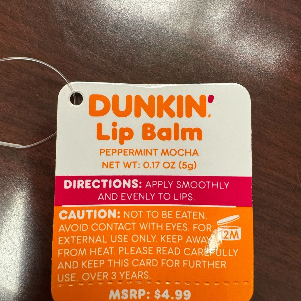 Dunkin’ Donuts Favored Lip Balm, Peppermint Mocha – Keychain, Iced Coffee Cup - Picture 3 of 4